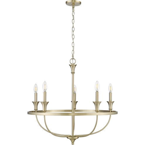 Emery 5 Light 29.1 inch Modern Gold Chandelier Ceiling Light